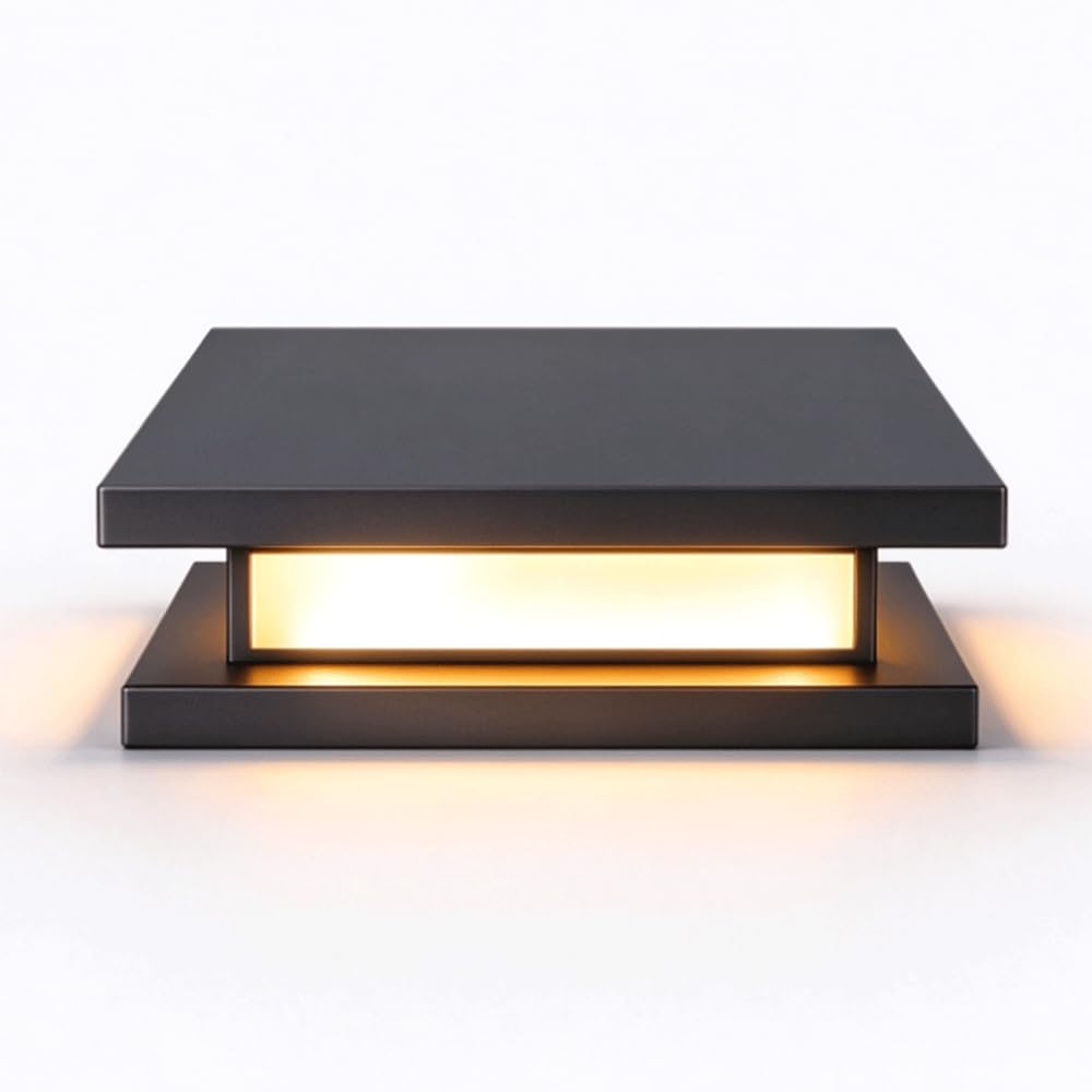 Lámpara De Poste Impermeable Con Cableado Fijo Para Exteriores, Patio O