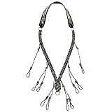 BLAUSE Duck Call Lanyard with 10 Adjustable Loops, Camo Military Grade Duck Hunting Accessories with Drops Secures 5 Call, Hand Braided 550lb Paracord Game Lanyard for Outdoor Predator/Goose Whistle
