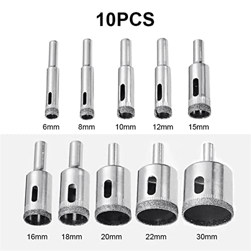 Set de 10 brocas multipropósito diamantadas 6mm-30mm miniatura 5