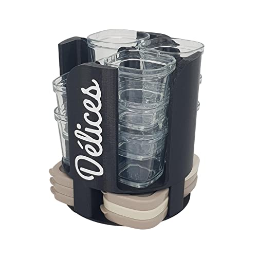 Rangement 12 pots et couvercle yaourtière pour SEB Multi délices Express