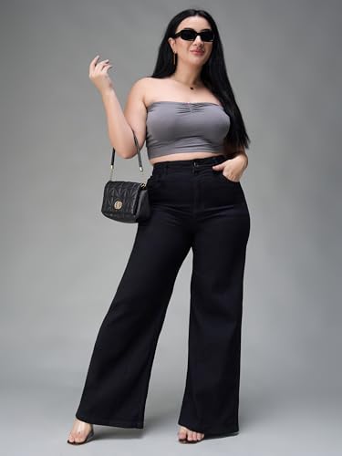 Image of Miss Chase A+ Women's Bootcut High Rise Stretchable Denim Jeans