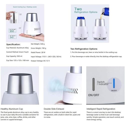 Compact Rapid Cooling Cup, Mini Electric Beverage Chiller, Instant Drink Water Cooler, Efficient Refrigeration for Quick Refreshment, Perfect for Home and Travel - Image 5