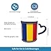 Kingww Taza mágica sensible al calor de la bandera de Rumania de 325 ml Imagen de Kingww Taza mágica sensible al calor de la bandera de Rumania de 325 ml