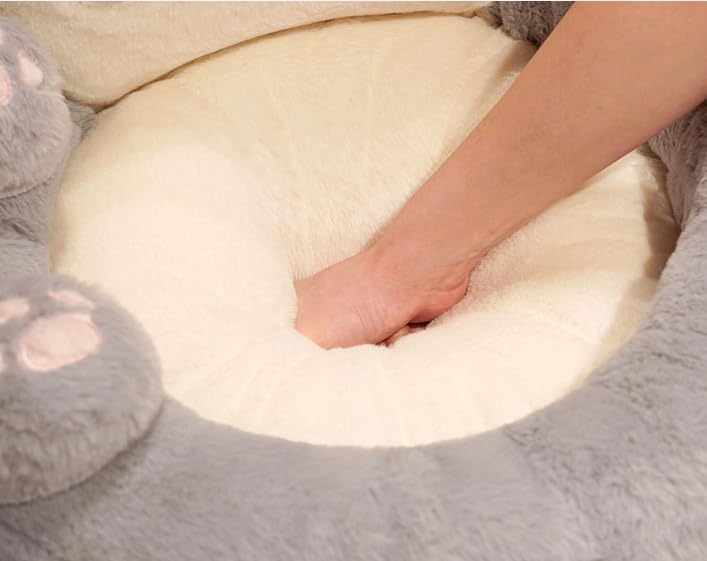 Amazon.co.jp: かわいい猫型クッション座椅子ぬいぐるみ素材 かわいい
