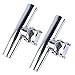Marinebaby (2X) 316 Stainless Tournament Style Boat Fishing Holder Clamp on Fishing Rod Holder for Boat 1-1/4
