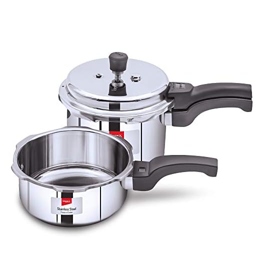 Impex EP Induction Base Stainless Steel Pressure Cooker, 2 Litres, 3 Litres, Silver