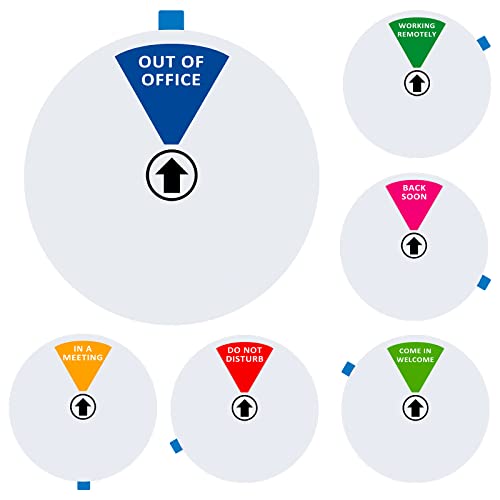 Office Door Sign,Do Not Disturb/Come in Welcome/Out of Office/in a Meeting/Back Soon/Working Remotely Sign, Privacy Door Indicator That Lets Others Know Whether You're Available Or Not (6inch,Silver)