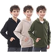 WHITE PEAK TRADING COMPANY Boys Athletic Hoodie Sweatshirt, 3 Pk Fleece Long Sleeve Kids Pullover...