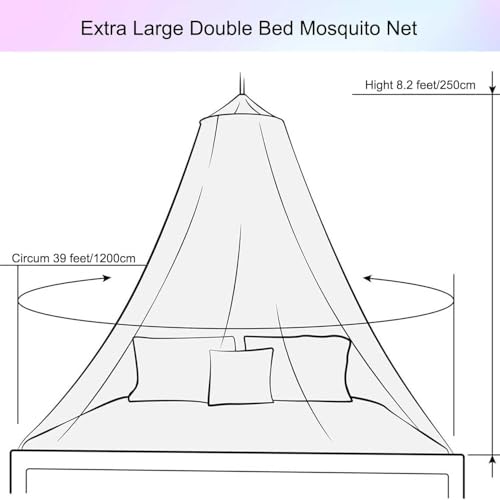 Image of White Mosquito net Twin Size Breathable Canopy Bed Curtain for Bed,Princess Play Tent for Girls Bedroom Decoration Reading Nook
