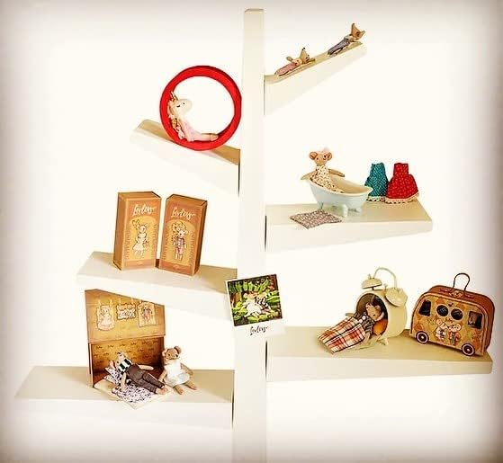 Miniatura 5 de LEVLOVS Ratones de Navidad en casa de jengibre en una caja de cerillas, juguete de diseño danés, regalo de registro de bebés (ratones de Navidad)