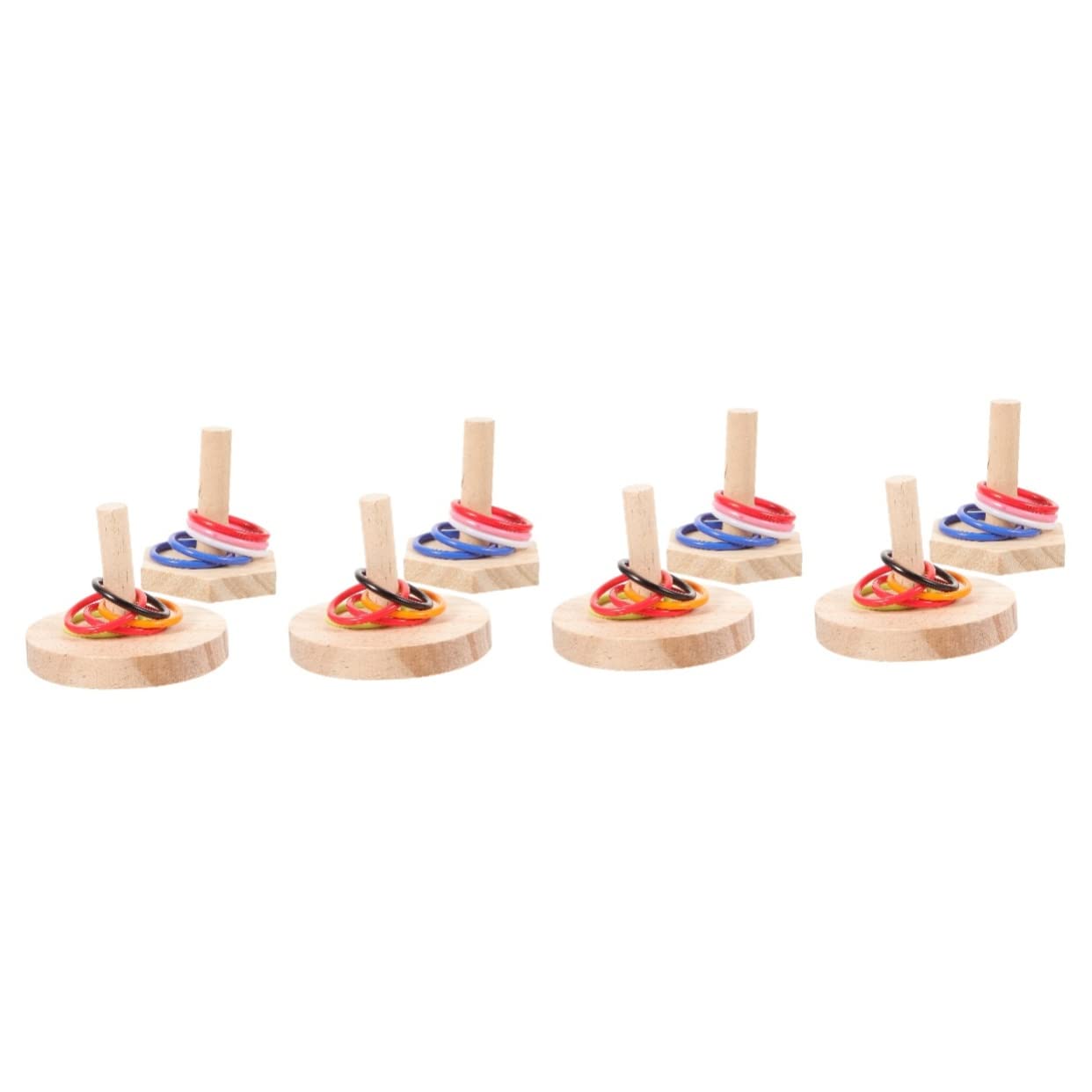 Happyyami 8sätze Parrot Training Toy Teiliges Intelligenzspielzeug Für Vögel Bestehend Aus Holzringen Für Papageien Und Wellensittiche Fördert Spiel Und Gesundheit