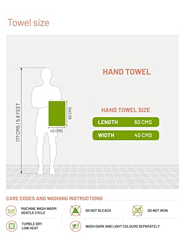 Image of DDECOR - Pack of 1 Ecofriendly 650 GSM Solid Cotton Bamboo Hand Towel, Grey