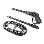 Trintion High-Pressure Washer Hose Set 5M Power Washing Hose Kit Gun Cleaning Kit Pressure Washer Gun Kit for Car Floor Windows Glass Cleaning (Black)