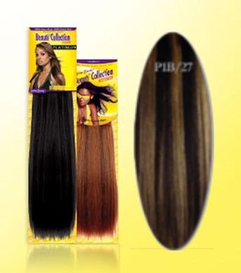 Human Hair Weave -Yaki Weave 18" - #P1B/27 Piano Dark Blonde - Size: 18"