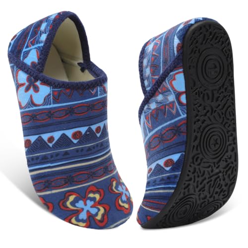 Image of Fires Womens Mens Slippers with Rubber Sole Soft-Lightweight House Slipper Socks Around House Shoes Non Slip Indoor /Outdoor