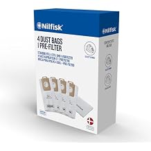 Nilfisk - 128389187 - Power Series Dust Bags and Filter Pack - Pack of 4, White