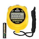 FCXJTU Einfacher Stoppuhr-Timer, Countdown-Timer für Einzelrunden-Stoppuhr, kein stündlicher Piepton, An/Aus, AAA-Batterie, großes Display, einfach zu bedienen, ideale Stopwatch für Kindertrainer