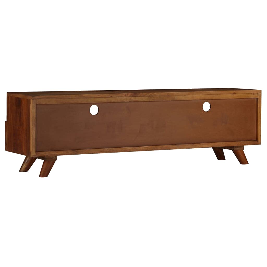 Générique Mobile TV in legno di recupero, 140 x 30 x 40 cm, design sobrio e pratico, con 2 armadi e 2 ripiani aperti, mobile TV in legno riciclato, per soggiorno, conservazione