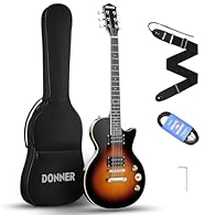 【Humbcker Pickups】 Donner 202S humbcker pickups. Two classic humbucker pickups offer a great range of tones. It delivers a smooth tone ideal for rock and roll, playing the blues, and everything else in between! 【Okoume Neck with “C” shaped Profile】La...