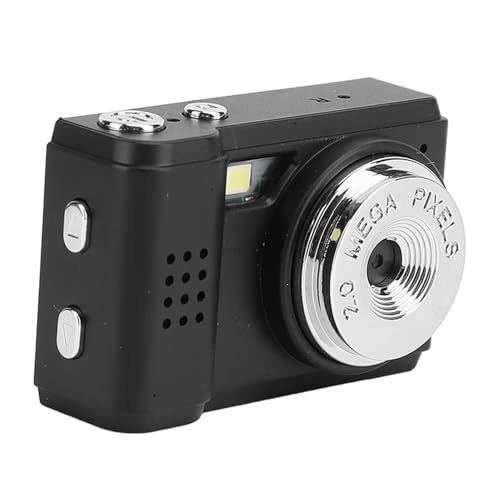 Appareil Photo Numérique 1080P, Petit Appareil Photo Compact 2MP avec Objectif Grand Angle 198° et Objectif Macro 15X, Caméra Vidéo de Voyage