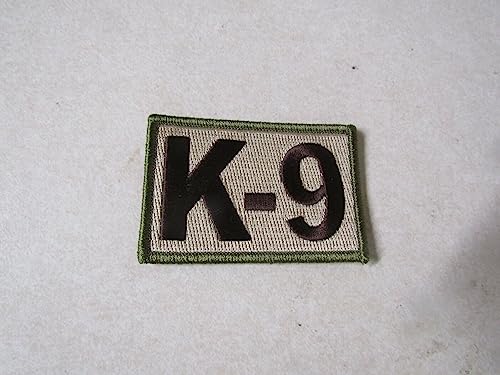 Patch Hook, Loop Approx 3 Inches K-9 Canine Dog Handler Green Border