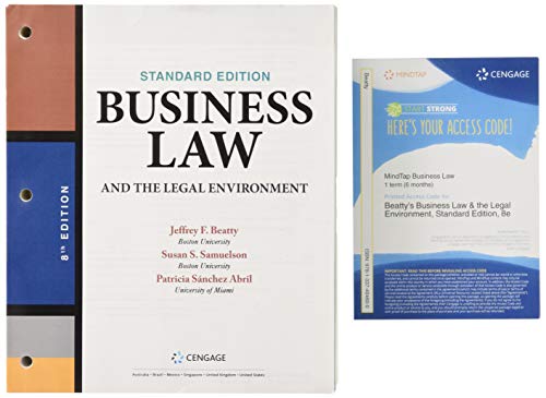 Bundle Business Law And The Legal Environment Standard Edition