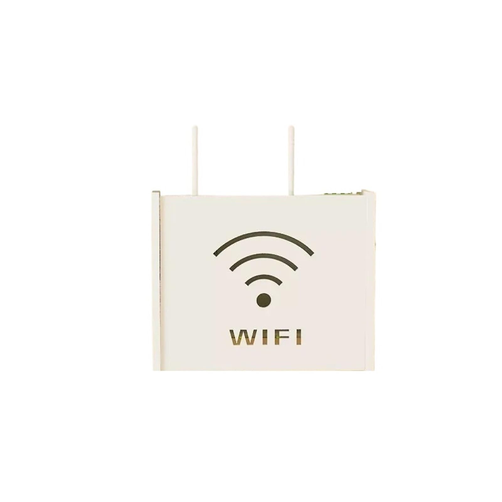 An der Wand montierte, einfache, weiße drahtlose WLAN-Router-Box, Wandregal, Wandbehang, Aufbewahrungsbox for Steckdosenleisten, Aufbewahrungsbox for WLAN-Router Router Box Wandhalterung(Color 1)