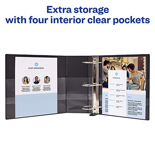 Avery Heavy-Duty View 3 Ring Binder, 5 Inch One Touch Ezd Rings, 2.3/4.8 Inch Spine, 1 Black Binder (79606) #TOP5