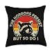 Vintage Racoon The Horrors Persist But So Do I Mental Health Throw Pillow