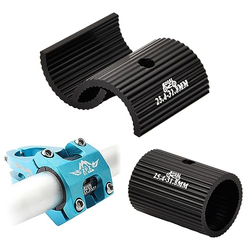 Wisebom Set di 2 Manubrio Shim Biciclette, Conversione Foglio Manubrio in Lega di Alluminio Shim Manubrio, Riduttore Attacco Manubrio Distanziali Spessore 25,4 su 31,8 mm