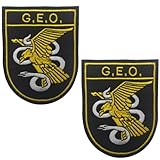 Parche de escudo bordado militar de G.E.O. Español, emblemas tácticos de moral, juego de insignias decorativas para chaquetas, mochilas, uniformes, ropa