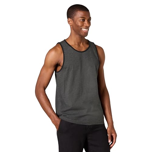 Amazon Essentials Men's Regular-Fit Vest, Black Charcoal Heather, S
