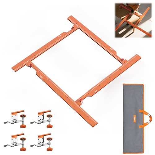 Image of Imbot Adjustable Rectangle Router Jig - Professional Groove Router Jig For Precise Grooving, Square & Rectangular Slots, Mortises, And Panel Molding，Work Up To 21.85 inch X 21.85 inch