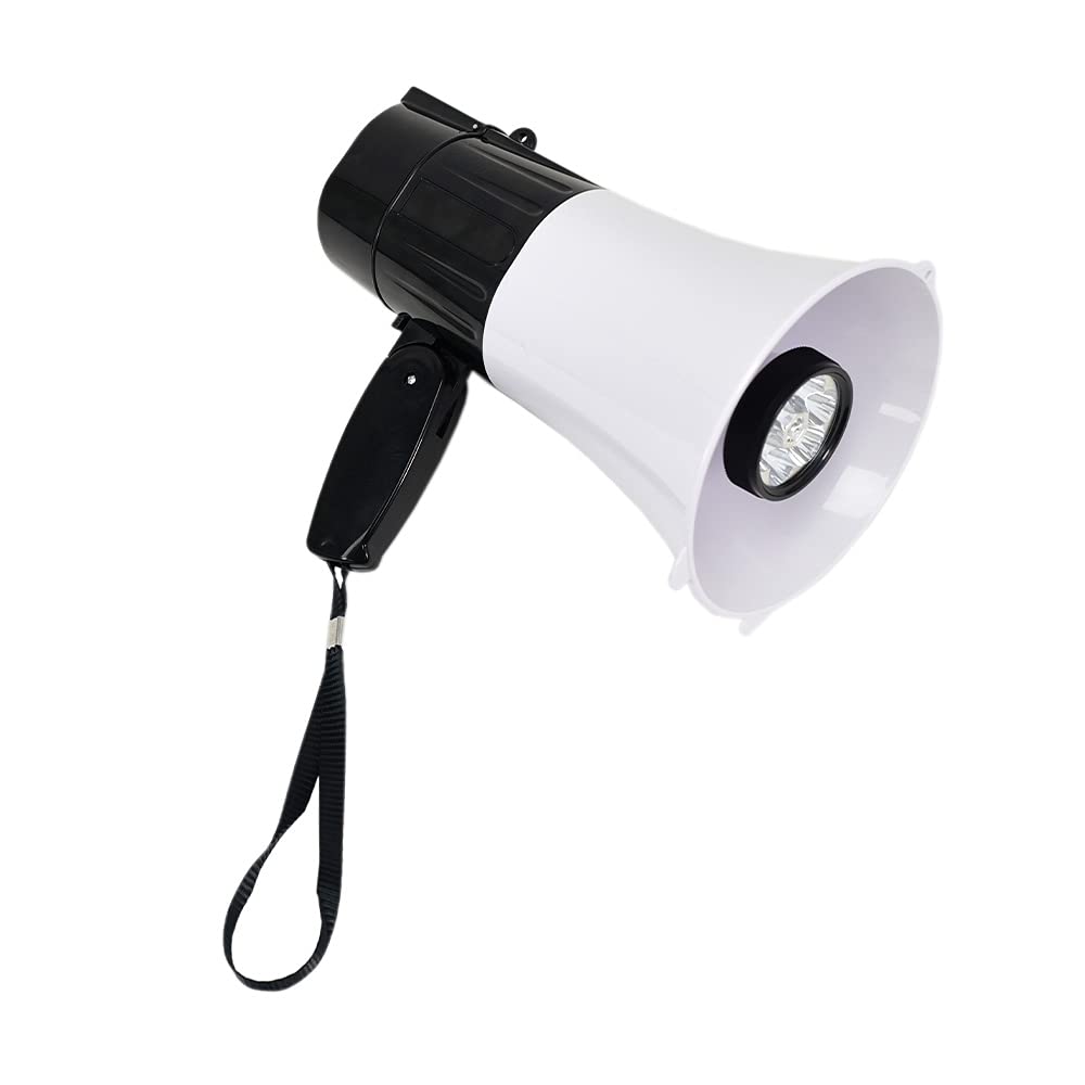 Sismico Audio SA-MEGA10 - Bullhorn megafono leggero compatto con luci a LED e sirena