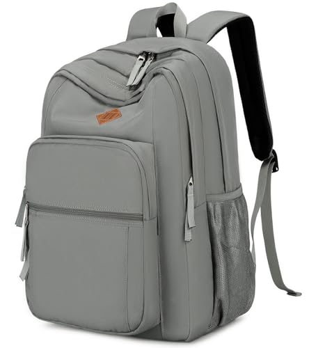 Image of abshoo Classical Basic Womens Travel Backpack For College Men Water Resistant Large Bookbag (Grey)