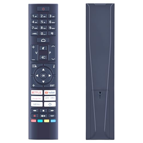 GOUYESHO Nue Fernbedienung Ersatz Kompatibel mit TELEFUNKEN Android Smart TV D43U750X2CWI D50U750X2CWI D55U750X2CWI QF32AN750S QF40AO750S D43F750X2CW, für Toshiba Android TV 40LA3E63DAZ 24WA2063DAZ