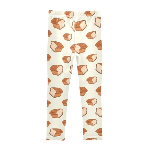 Breads and Baguettes Bakery Girls Leggings,Workout Leggings for Girls Toddler Athletic Leggings Size for 3-10T2