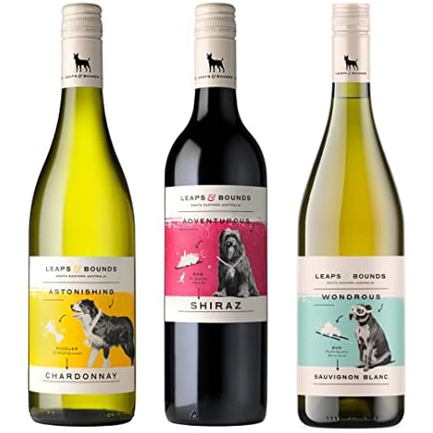 Leaps and Bounds Wine Bundle: Leaps and Bounds Chardonnay, 75cl, Leaps and Bounds Shiraz, 75cl, & Leaps and Bounds Sauvignon Blanc, 75cl Cover