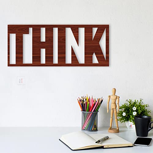 Image of Art Street Think Brown MDF Plaque Cutout Ready To Hang For Home Office Wall Art Decor, Wall Art Hanging Decorative Item, Home Decoration Size -7 x 10 Inches