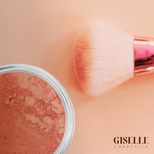 Giselle Cosmetics Pressed Powder Mineral Blush With Matte Finish, Rich Girl (Peach Blush), 0.56 Oz. #TOP5