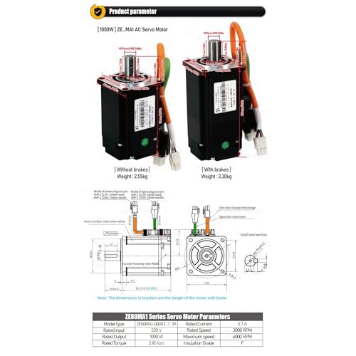 Servomoteur industriel 2500 tr/min pour stopper les pertes de pas et dérives d'alignement