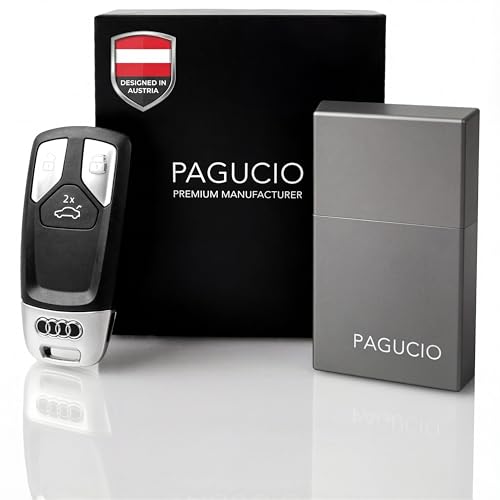 PAGUCIO Keyless-Go-Schutz Autoschlüssel Box - Aluminium Autoschlüssel Etui für zuverlässigen Diebstahlschutz - Funkdichte Schlüssel Schutzhülle Schlüsselbox