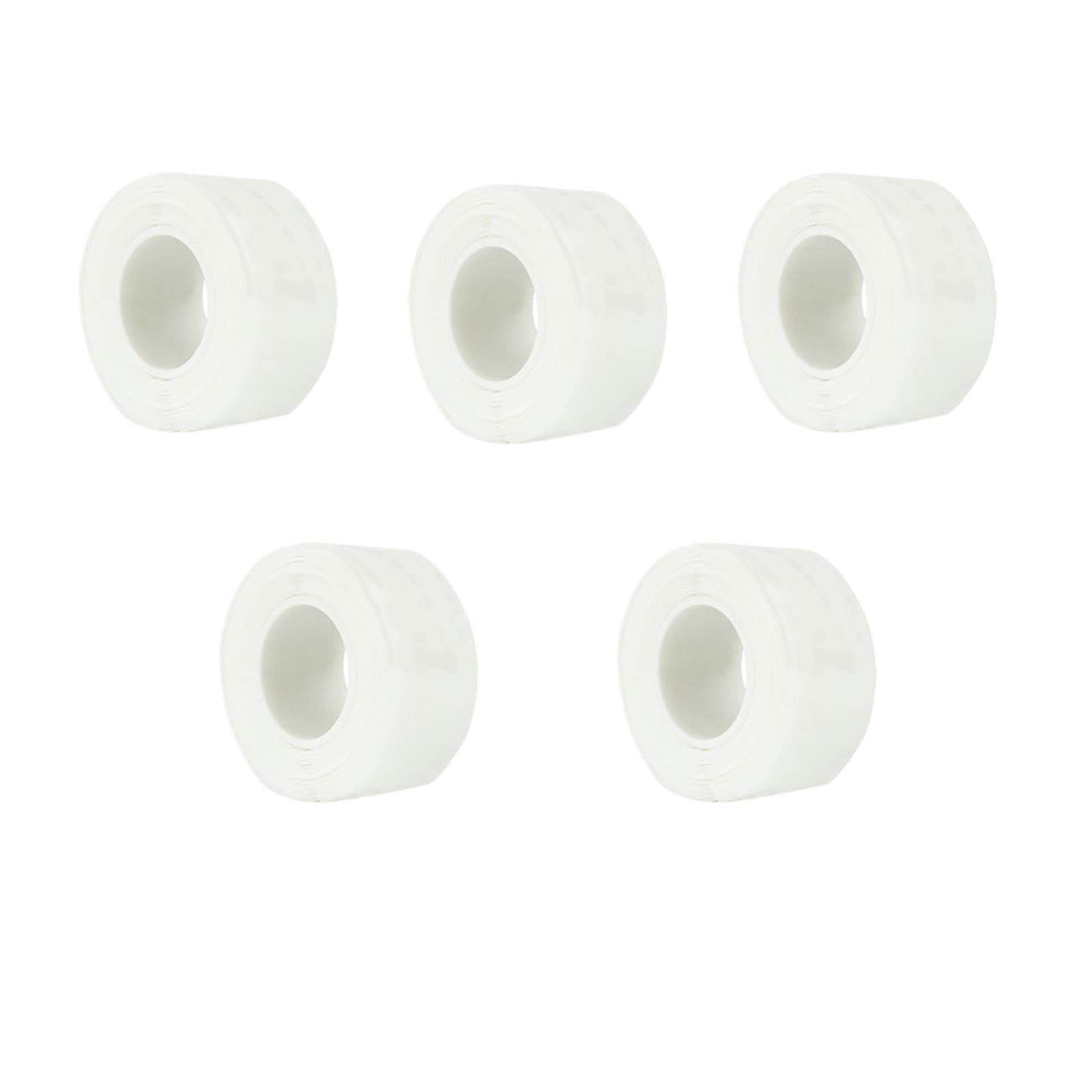 Fita Teflon industriál 0,6 mm dickes selbstklebendes Silikonband – Leckreparatur for Rohre, Schläuche, Notfall-Rohrreparaturband, 1/3/5 Rolle(5Roll-white,1.5M_38MM)