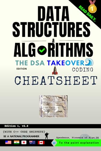 Image of Data Structures and Algorithms: Coding Cheatsheet: The DSA Takeover Edition