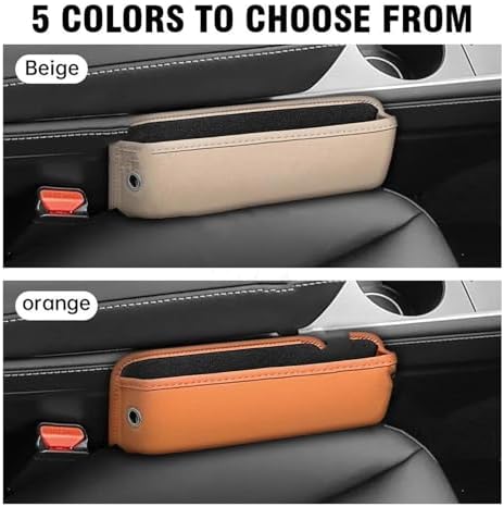 Car Seat Organizer Compatible with BMW X1-X7 1-7 Series I4 I5 I7 XM Ix2 Ix3 Ix Car Seat Gap Organizer Storage Box Leather