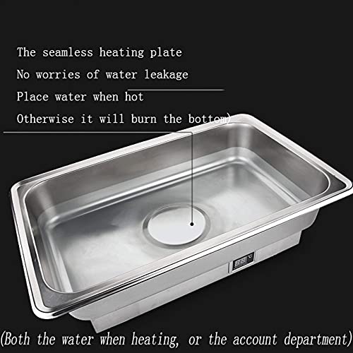 ksamwjf Buffet Warmhaltetablett, Chafing Dish Hochwertiger Edelstahl Chafer Komplettset Buffetwärmer, Elektrische… – Bild 5