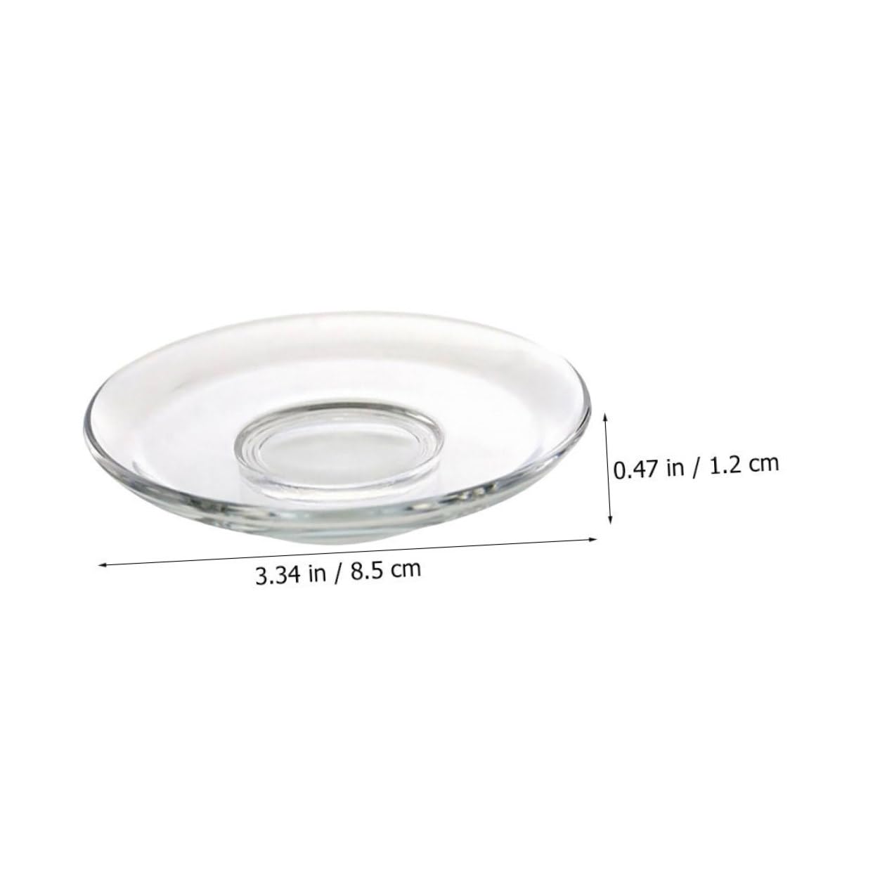 Hemobllo 2pcs Small Glass Teacup Saucers Transparent Coasters for Tea Snacks and Desserts Versatile Mat to Protect Surfaces From Heat and Water
