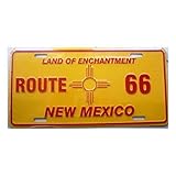 Unbekannt – D Nummernschild Route 66 New Mexico gelb Kabelrinnen USA
