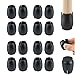 LVkele Protector Patas Sillas,32Pcs Redondas Goma Protector Sillas Patas con Almohadillas de Fieltro para Patas Redonda de la Sill，para Evitar Arañazos Ruidos