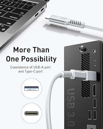 PRISMXR Link Cable 16FT USB 3.2 Type C to C Compatible with Oculus Quest 2/Quest 3/Meta Quest Pro/Pico 4 Accessories and PC/Steam VR USB Link Auto-Connect, 5Gbps High Speed (White) - Thumbnail 2